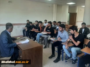 جلسه هم اندیشی آقای توکلی رئیس آموزشکده ملی مهارت پسران خلخال با دانشجویان خوابگاهی 4
