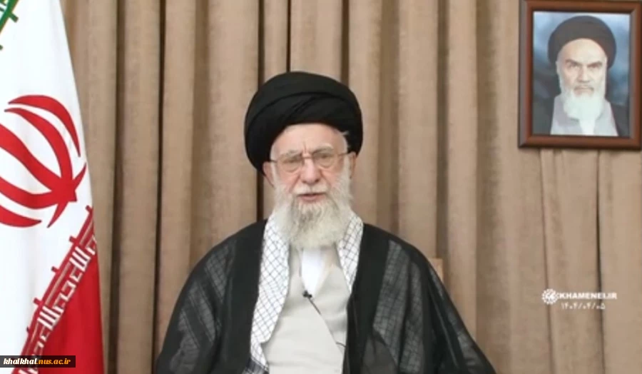 سومین پیام تلویزیونی حضرت آیت الله خامنه ای رهبر معظم انقلاب اسلامی خطاب به ملت ایران در پی تهاجم رژیم صهیونی 2