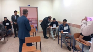 بازدید جناب آقای ملک زاده  نماینده مرکز نظارت ، ارزیابی و تضمین کیفیت سازمان مرکزی دانشگاه ملی مهارت از روند برگزاری امتحانات پایان‌ترم آموزشکده پسران خلخال 6