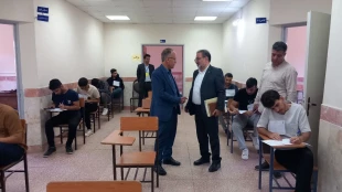 بازدید جناب آقای ملک زاده  نماینده مرکز نظارت ، ارزیابی و تضمین کیفیت سازمان مرکزی دانشگاه ملی مهارت از روند برگزاری امتحانات پایان‌ترم آموزشکده پسران خلخال 8