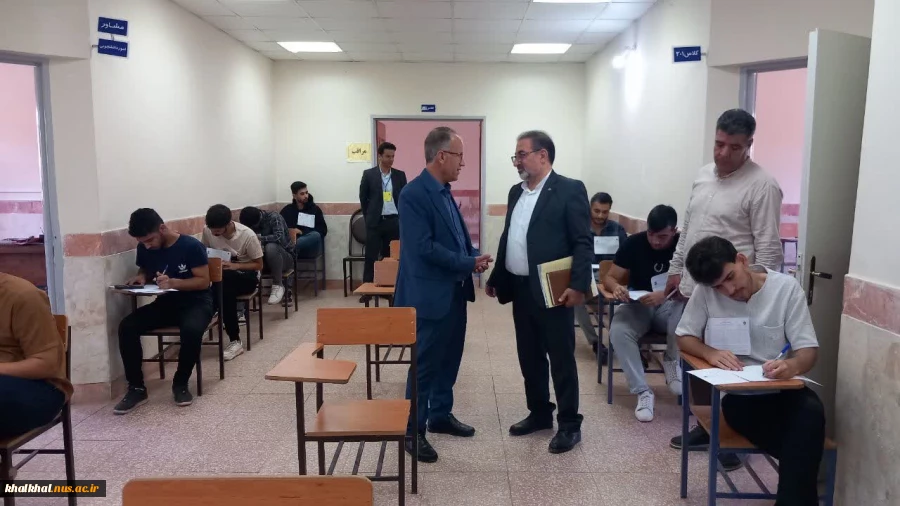 بازدید جناب آقای ملک زاده  نماینده مرکز نظارت ، ارزیابی و تضمین کیفیت سازمان مرکزی دانشگاه ملی مهارت از روند برگزاری امتحانات پایان‌ترم آموزشکده پسران خلخال 8