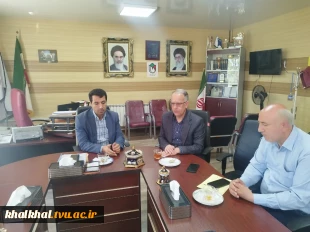دیدار صمیمی رئیس دانشگاه ملی  مهارت شهرستان خلخال و همکاران با مهندس کاظمی شهردار خلخال در زمینه مسائل و موارد فی مابین   3