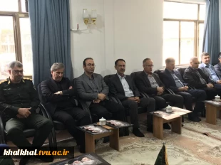 دیدار آقای توکلی رئیس آموزشکده پسران خلخال در معیت جناب آقای وطن دوست فرماندار محترم شهرستان خلخال با حجت الاسلام والمسلمین حاج آقای قدسی امام جمعه محترم شهرستان خلخال به مناسبت هفته دولت  2